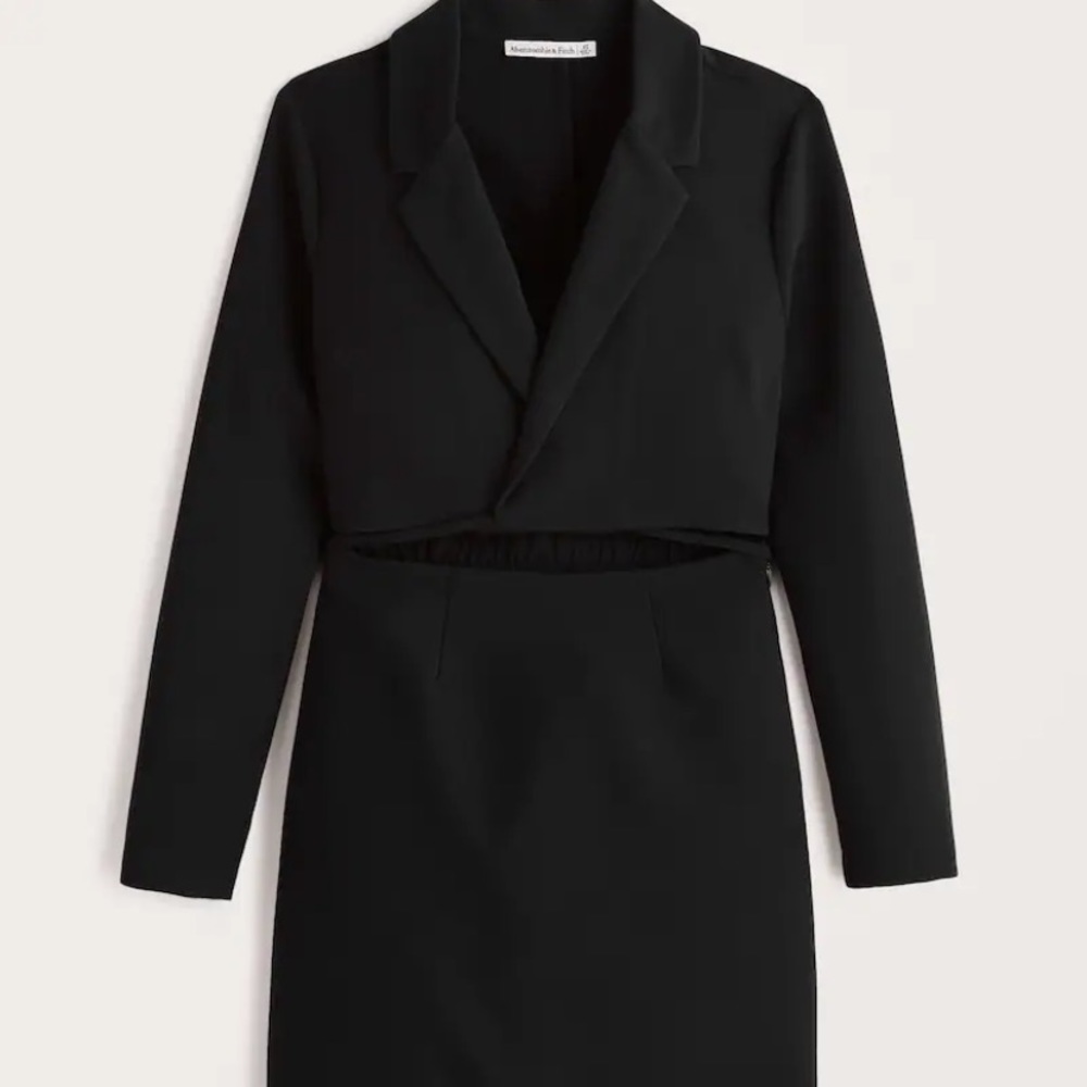 Abercrombie size XL black cut out wrap front blazer dress